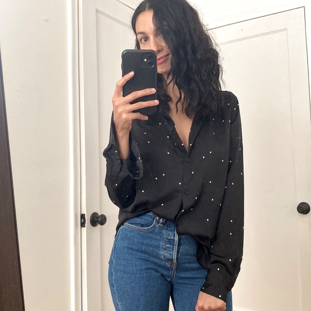 EQUIPMENT Signature Star Blouse S